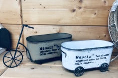 オーバル型ブリキポット